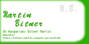 martin bitner business card